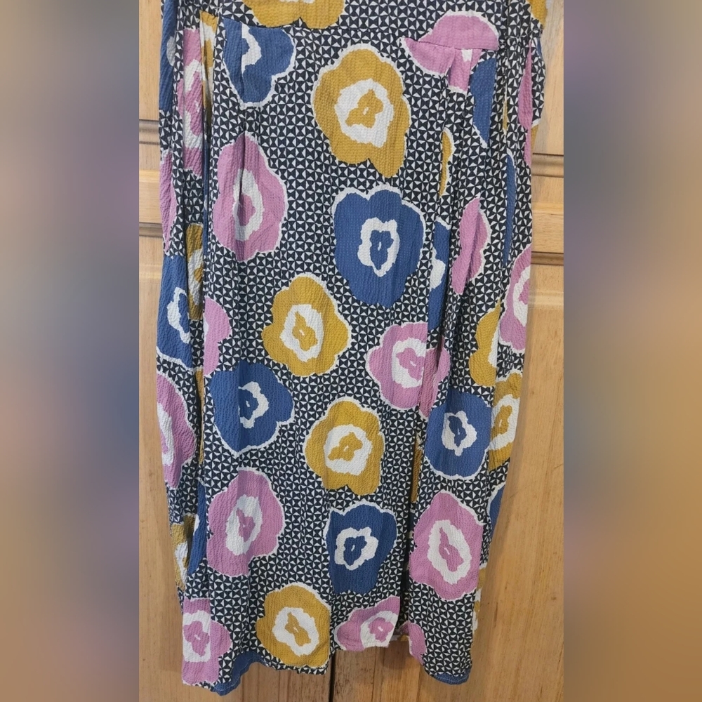 Gorman Size 12 Multicoloured dress, 100% Silk, Stretchy Elastic waist, No Sleeve - Picture 3 of 11